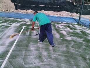 Preventive maintenance work on a Padel Court