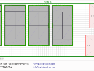 Flächenplanung mit Padel Floor Planner - Padel