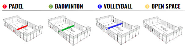 Padelcreations - We deliver and install Padel Courts Removable and adjustable middle net (Patented) ...  Padel Court Construction Design Features %Post Title